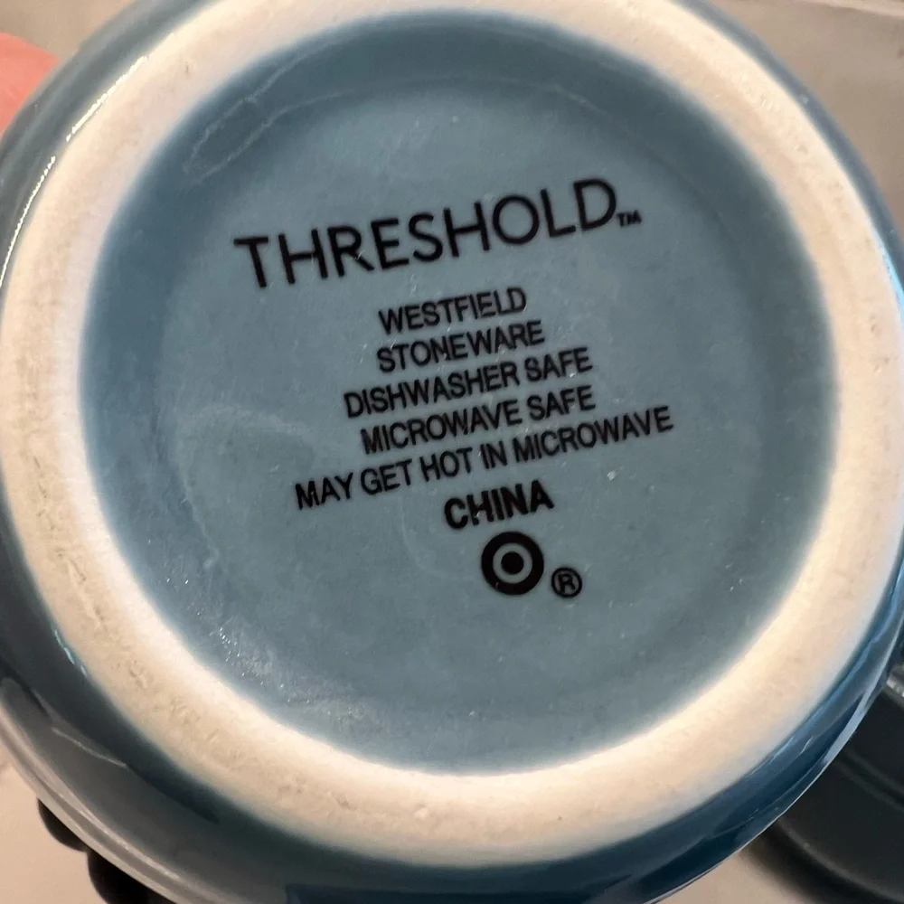 Threshold Blue Ceramic Mug Set of 4. - Picture 4 of 10